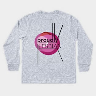 Proudly Lesbian Kids Long Sleeve T-Shirt